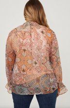 Load image into Gallery viewer, Paisley Chiffon Top
