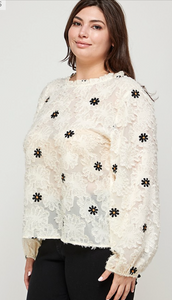 Daisy Embroidered Top